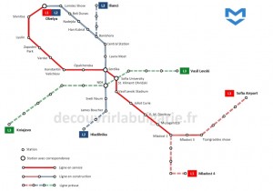 Carte-Metro-de-Sofia-Bulgarie carte-plan-metro-sofia-bulgarie
